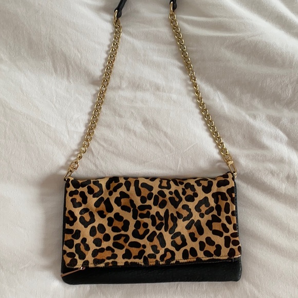 Express cheetah print bag/clutch